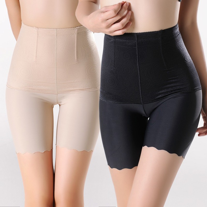 Quần đùi su đúc mặc trong váy cạp cao phối ren hoa, gen bụng chống cuộn