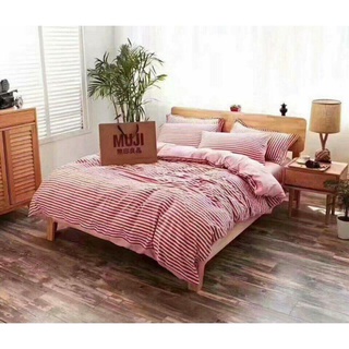 Vỏ chăn Muji đỏ caro
