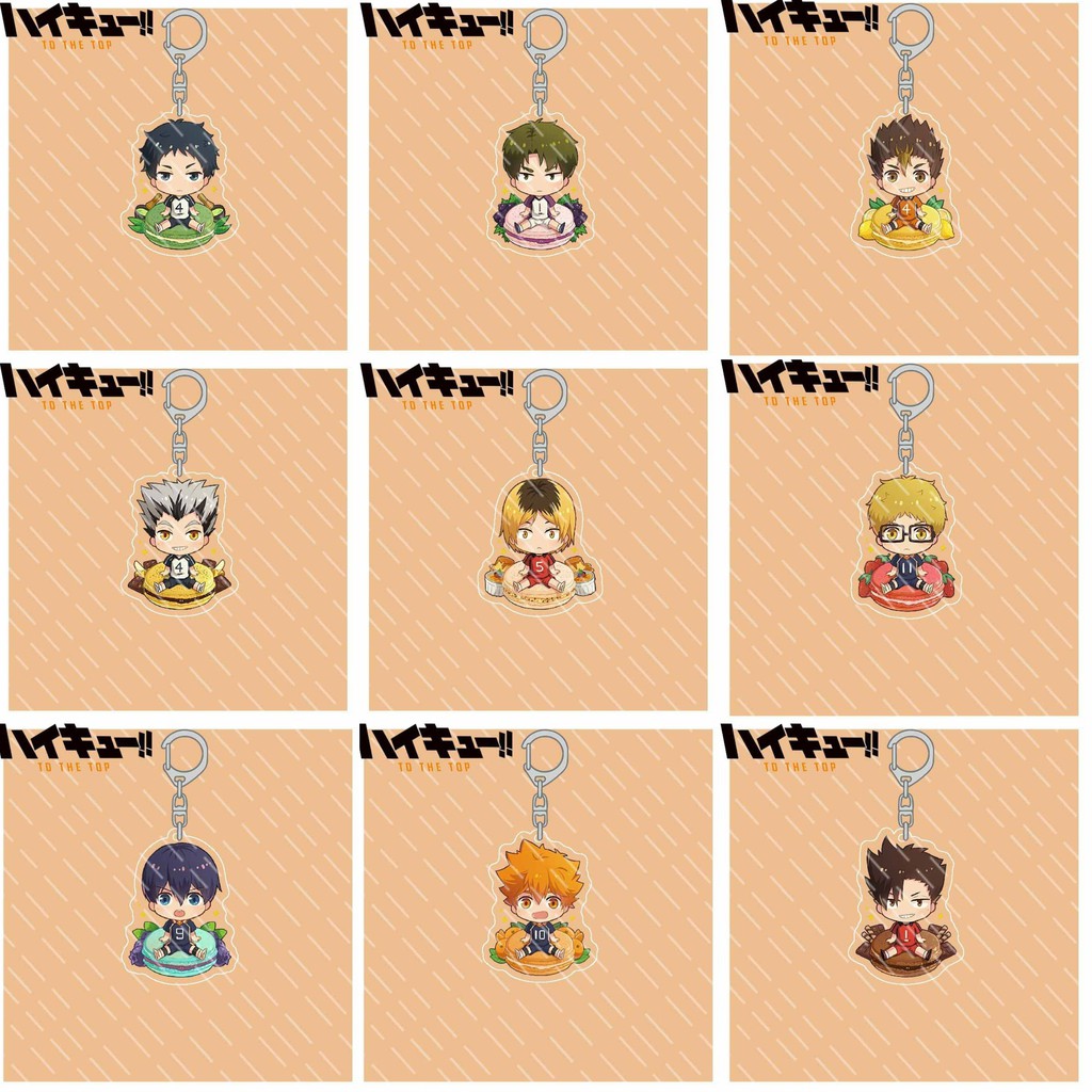 Móc khóa HAIKYUU! Vua Bóng Chuyền ver MACARON mica trong acrylic anime chibi