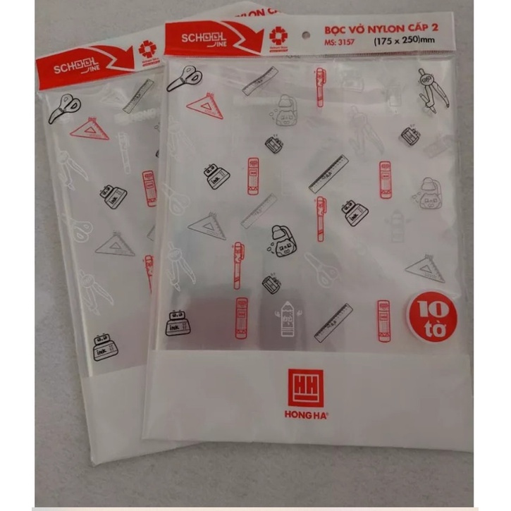 Bọc vở kẻ ngang Hồng Hà 3157 kích thước 175x250mm 10c/tập