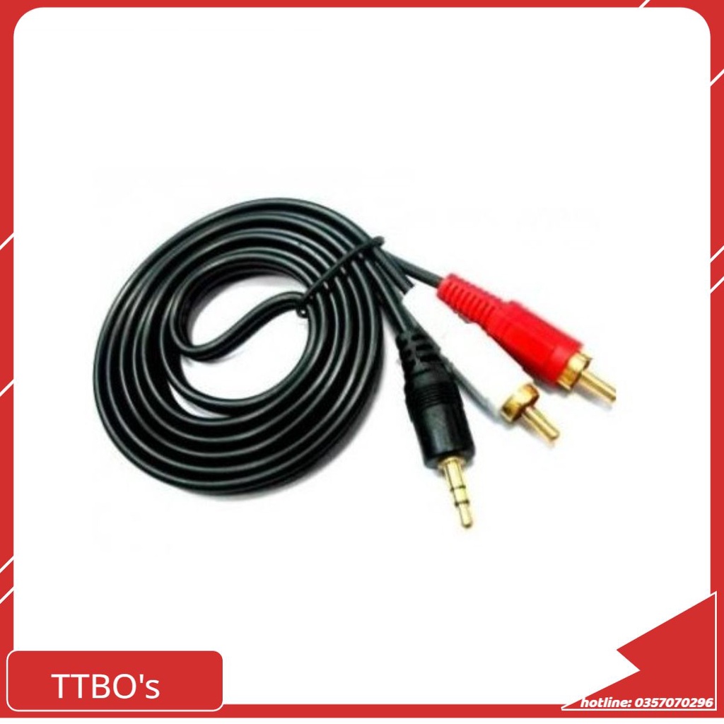 Dây loa 1 ra 2 đầu 3.5mm AV dài 1.5m 3m 5m hàng loại tốt TTBO's