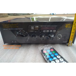 Âm li mini ac dc 12v- usb thẻ nhớ đài fm - bx727
