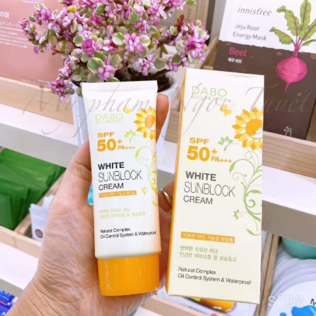 Kem chống nắng Dabo white sunblock cream SPF50