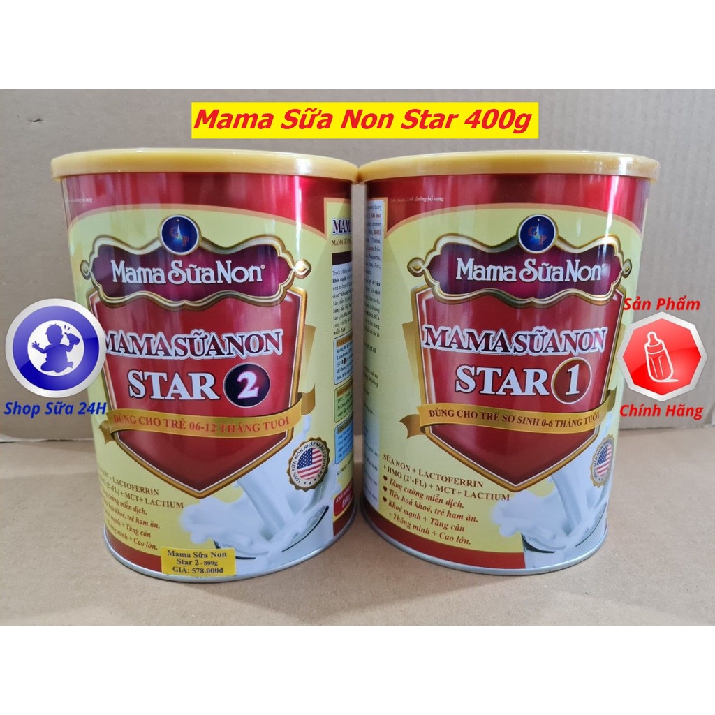 Mama Sữa Non Star 1, 2 Lon 400g
