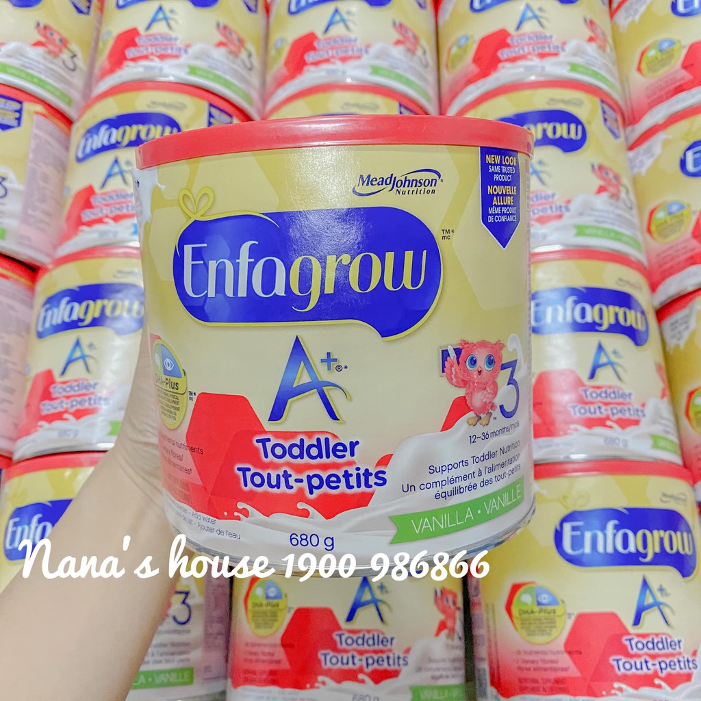 Sữa Enfagrow A+ Canada số 3 vị vanila – 680g (1-3y)