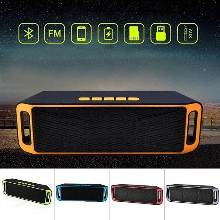 Loa Bluetooth Không Dây Chính Hãng SC208 Máy Tính Mini Dual Loa Di Động Nhỏ Stereo Xe Hơi Loa Siêu Trầm Dùng Pin Cực Bền