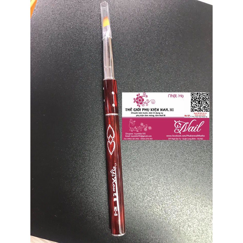 Cọ Bản Cọ Đắp Gel Nail Art Brush Gel Cán Đá Đẹp
