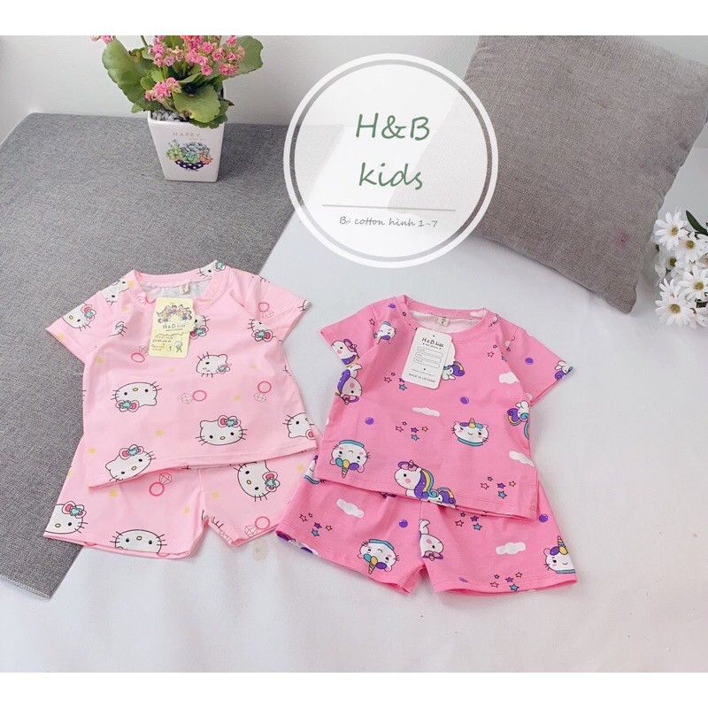 bộ cotton xuất hàn bé trai bé gái (nhiều mẫu )