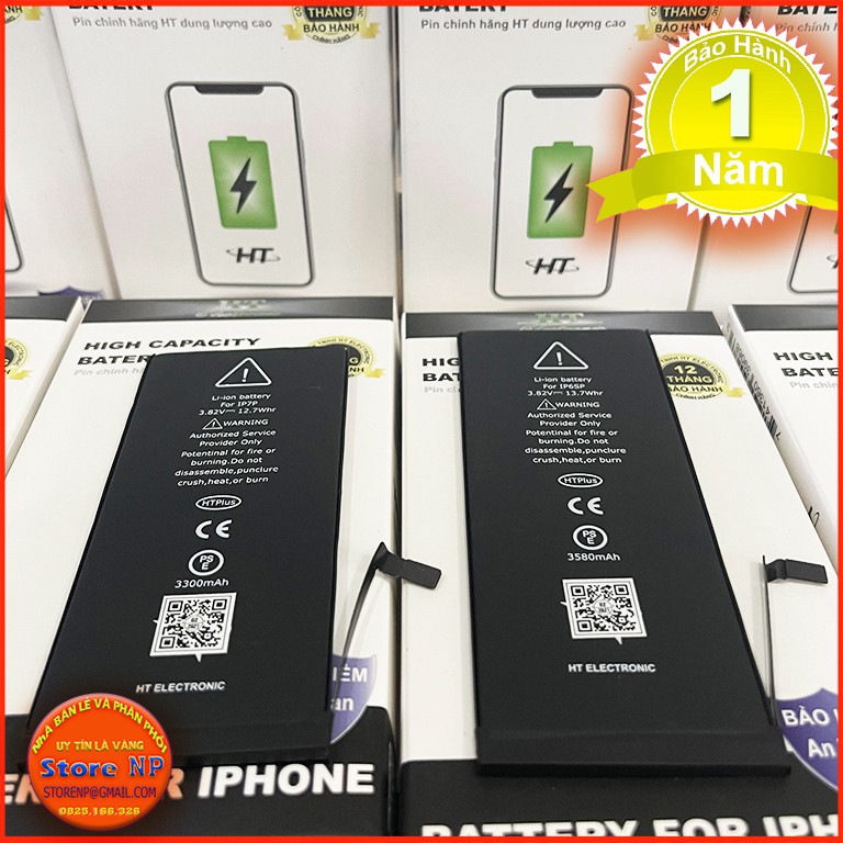 Pin iphone Dung Lượng Cao HT Electronic Dành Cho Game Thủ  ( 6g/6p,6s/6sp,7g/7p,8g/8p/X/Xsmax) HT Electronic