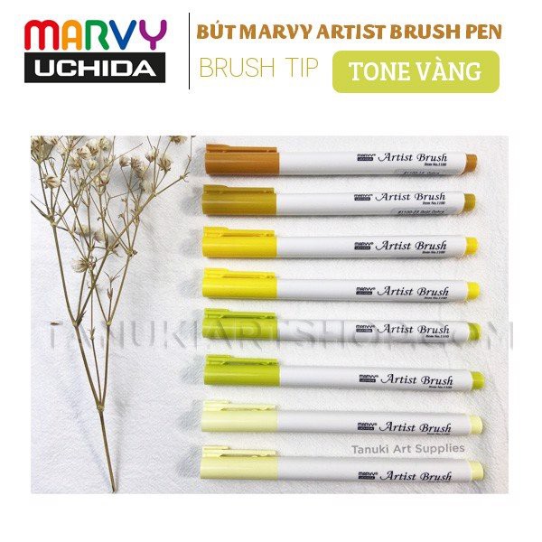 Bút Marvy Artist Brush ( Tone Vàng )