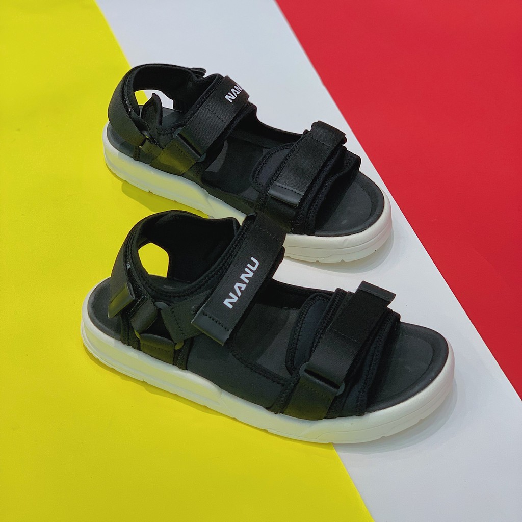 [Mã SKAMLTSM9 giảm 10% đơn 99K] Giày Sandal Nam Nữ Nanu NN10 - Black White