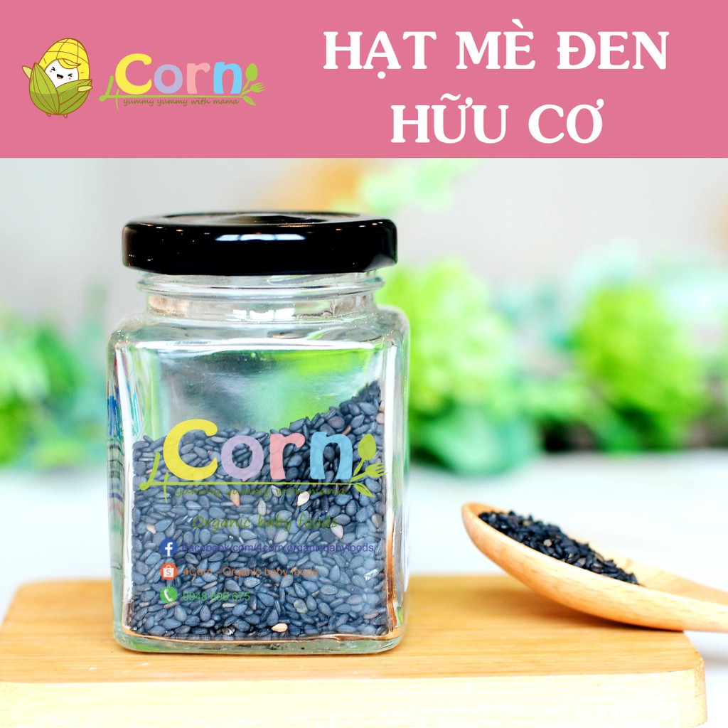 Hạt mè đen hữu cơ Bioplanet - Cho bé 9m+