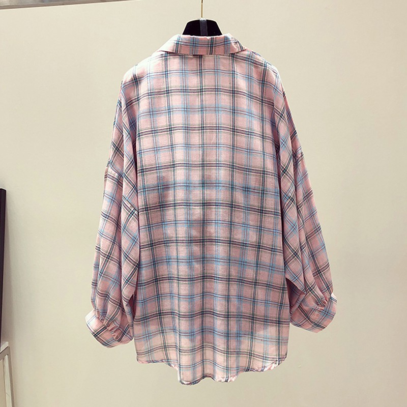 Áo Sơ Mi Khoác Ngoài Họa Tiết Ca Rô Thời Trang Dành Cho Nữ