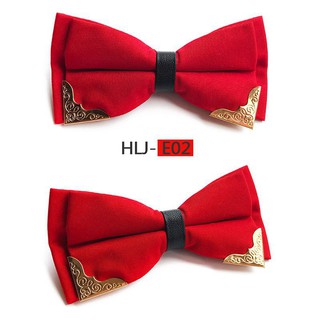 Nơ thắt cổ áo hai lớp phong cách cho nam