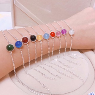 Lắc tay Bạc mix Hạt Phong Thuỷ