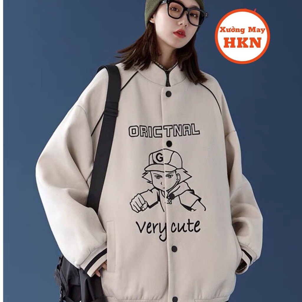 Áo Khoác Bomber Nam Nữ Unisex In Hình Cậu Bé Very Cute Chất Nỉ Ngoại Dày Đẹp Mã 784 Xưởng May HKN