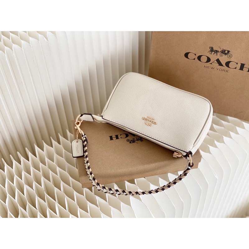 Túi kẹp nách thời trang cho nữ thương hiệu Coach da thật cao cấp