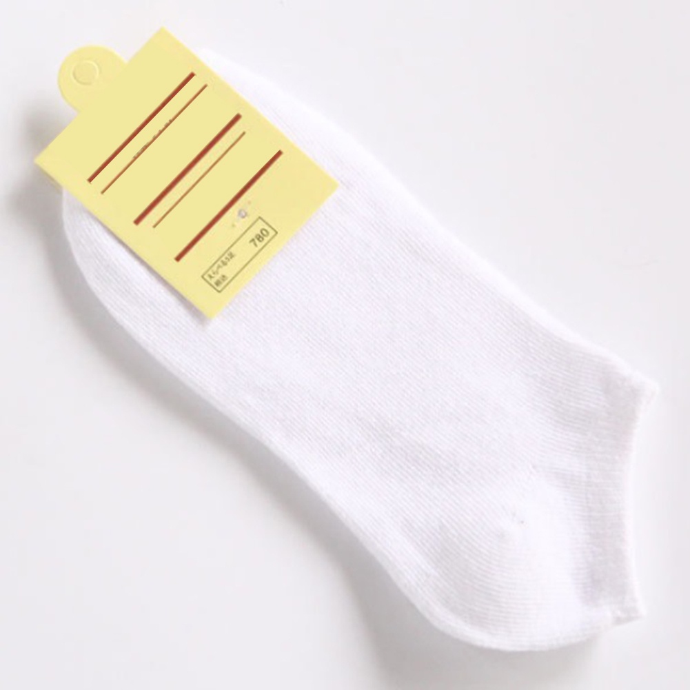 Tất Cotton Cổ Ngắn Màu Trơn Co Giãn Thoáng Khí Thời Trang Cho Nữ