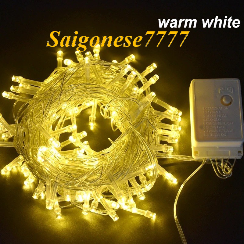 Dây Đèn Led Đom Đóm Fairy Light Trang Trí Tiệc Quấn Cây Thông Noel Mai Đào