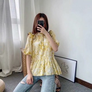 Áo peplum hoa vàng giá 280k