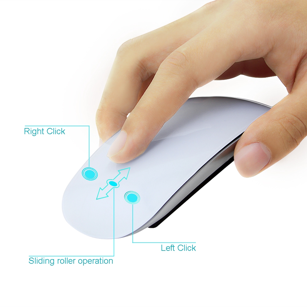 CHUYI Chuột không dây USB 2.4G 1600DPI Siêu Mỏng Có Đầu Chuyển Đổi Type-C