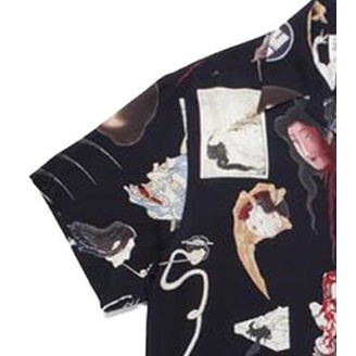 Bán Chạy Nhất Áo Sơ Mi Tay Ngắn In Hình WACKO MARIA Trăm Đêm Ma Đi Bộ Size Lớn Unisex