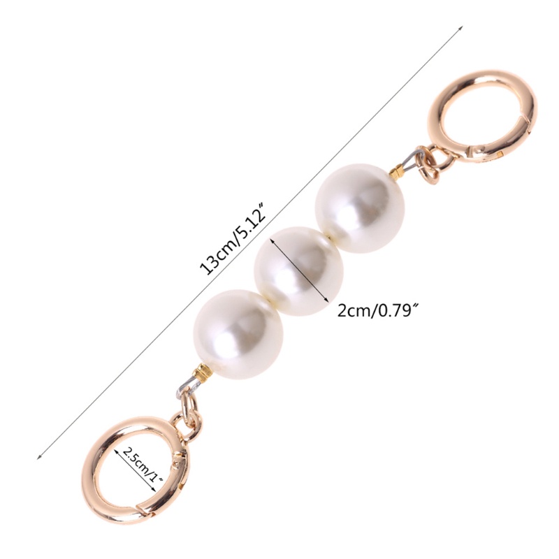 Móc nối dài dây đeo túi xách trang trí hạt ngọc trai hợp thời trang (5.1 Inch/ 13 cm)
