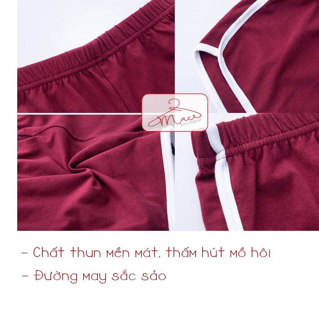 [giá sỉ] Quần đùi thun nữ ống vừa chạy sọc hai bên,Shorts co dãn  thể thao | BigBuy360 - bigbuy360.vn