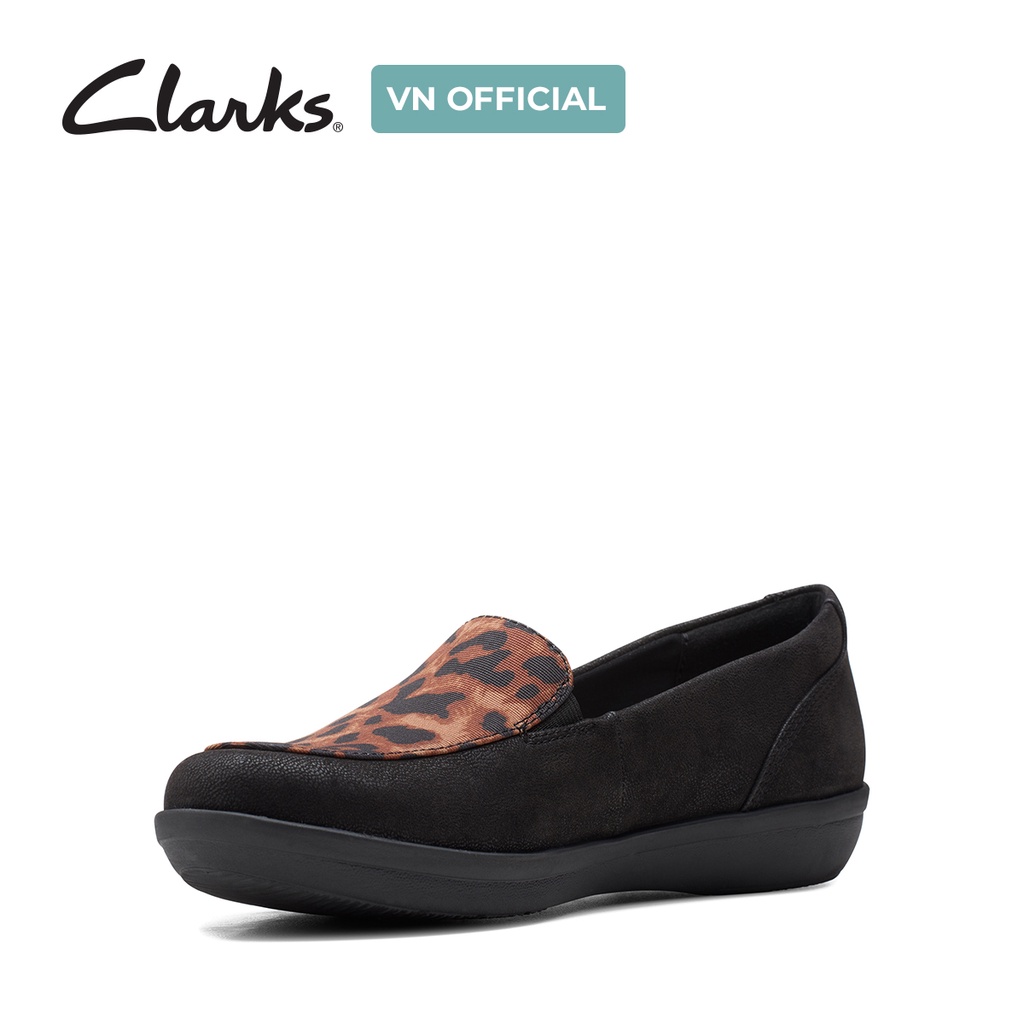 Giày lười nữ CLARKS Ayla River màu Black/Tan
