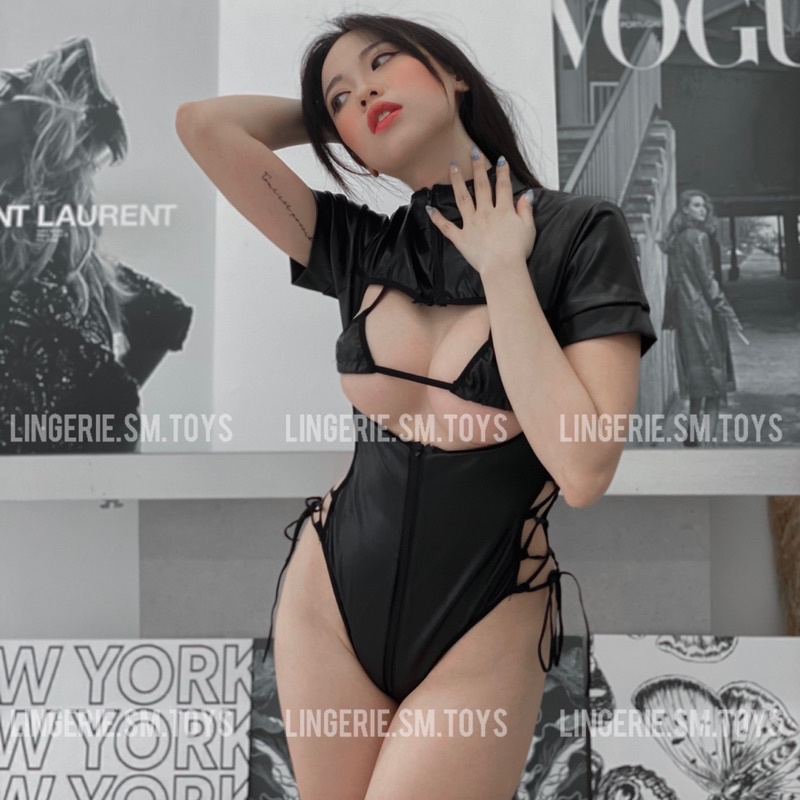 8118 Bodysuit Da Khoét Lộ Ngực + Áo Lót Siêu Nhỏ Gợi Cảm - Cosplay Nhật Bản Sexy | BigBuy360 - bigbuy360.vn