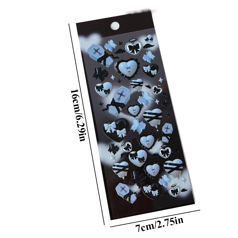 1 Miếng Dán Trang Trí Album Thủ Công DIY Hình Trái Tim Hoạt Hình Nhiều Màu Đáng Yêu