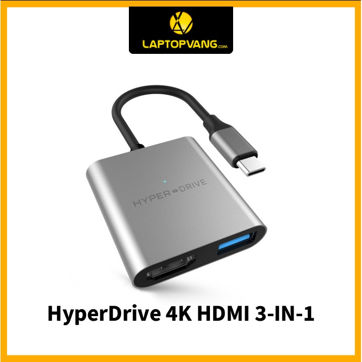 Hub chuyển type C Hyperdrive – 4K HDMI 3-IN-1