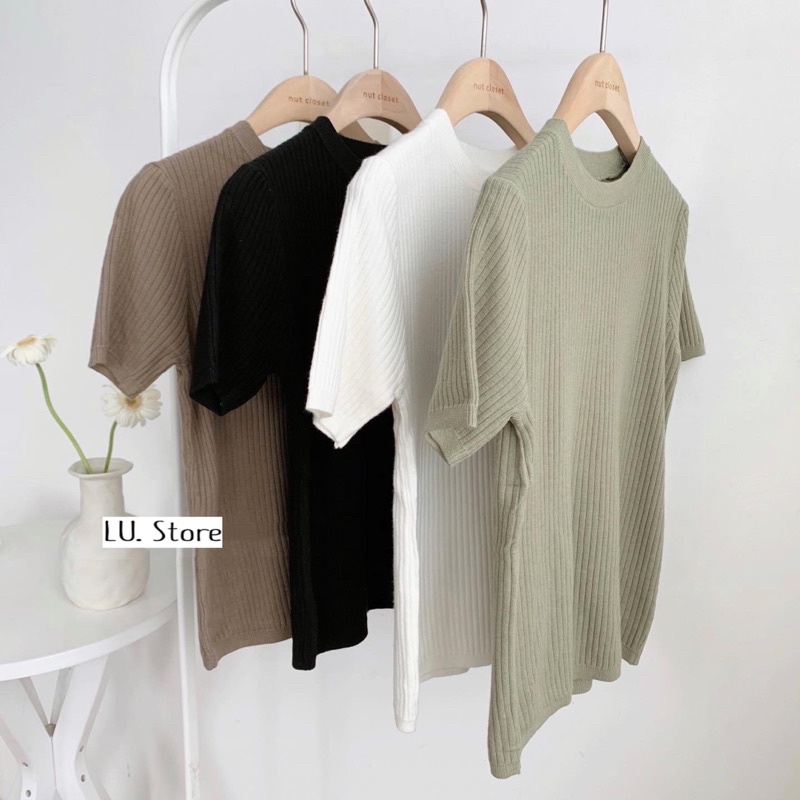Áo len tăm gân cọc tay ,chất len mềm mịn lên form vừa hàng Quảng Châu