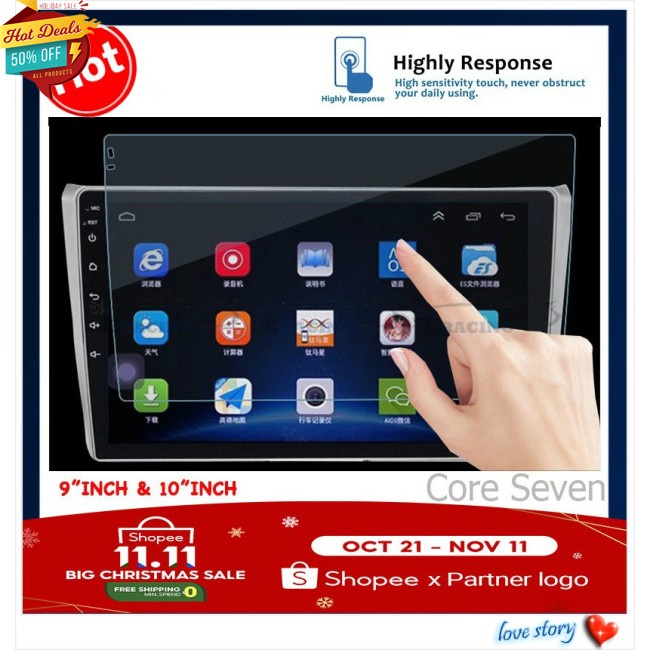 【Khuyến Mãi】miếng Dán Bảo Vệ Màn Hình Máy Phát Nhạc Xe Hơi Android 9&quot; &amp; 10&quot; Inch
