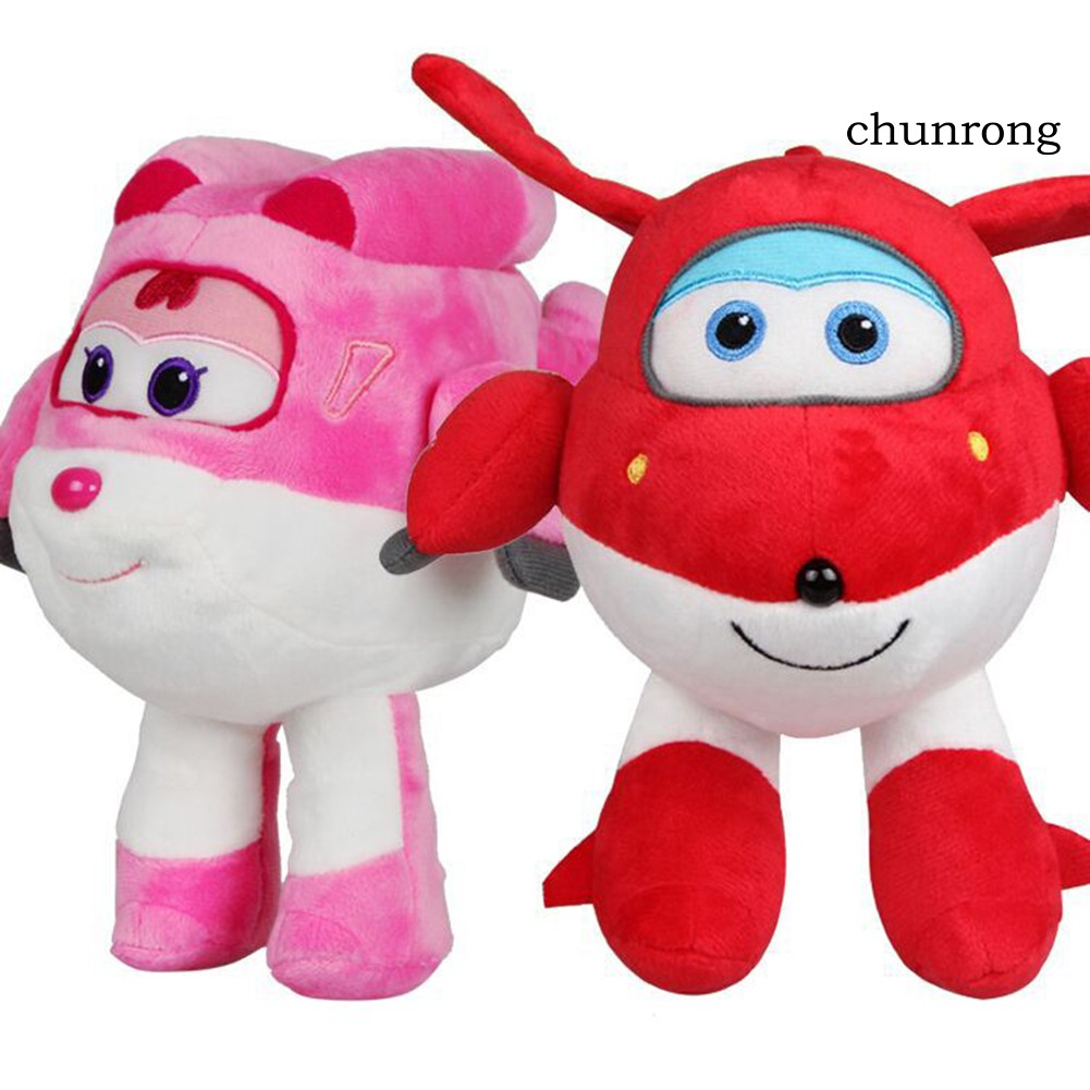 CR+30cm Super Wings Jett Plush Doll Toy Soft Pillow Sofa Decor Kids Birthday Gift