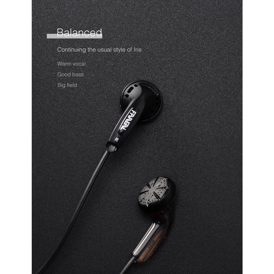 FAAEAL 4Pcs Iris Ancestor In-ear Headset 3.5mm Wired Earphones Balanced Sound Earbuds