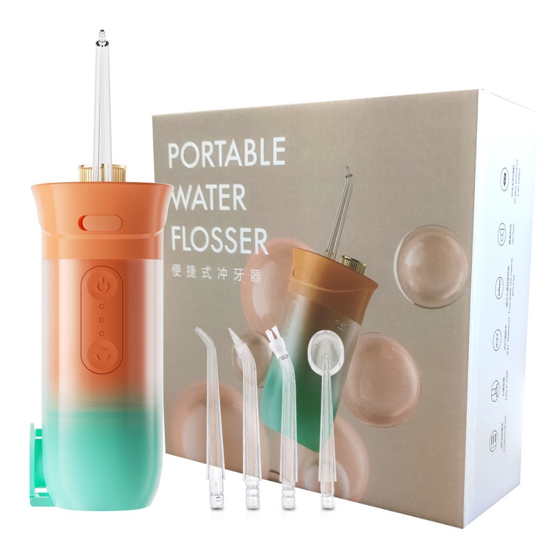Máy tăm nước Portable Water Flosser cầm tay công nghệ Đức với 3 chế độ làm sạch sâu, chăm sóc răng miệng
