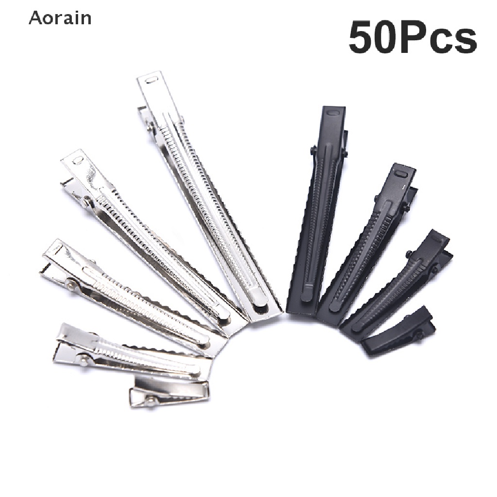 Set 50 Kẹp Cá Sấu Bằng Kim Loại Màu Bạc