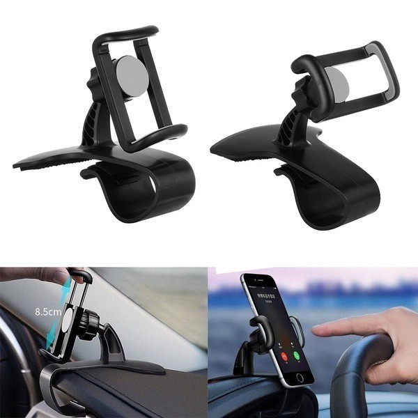 Giá đỡ kẹp điện thoại gắn Taplo ô tô xe hơi dạng kẹp xoay 360 độ chắc chắn chống rung lắc siêu tiện ích | BigBuy360 - bigbuy360.vn
