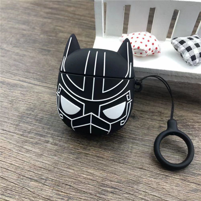 Vỏ Bảo Vệ Hộp Sạc Tai Nghe Airpods 1 2 3 Pro Bằng Silicon Họa Tiết Hoạt Hình Iron Man Batman Dễ Thương Chống Rơi Tiện Dụng Ốp