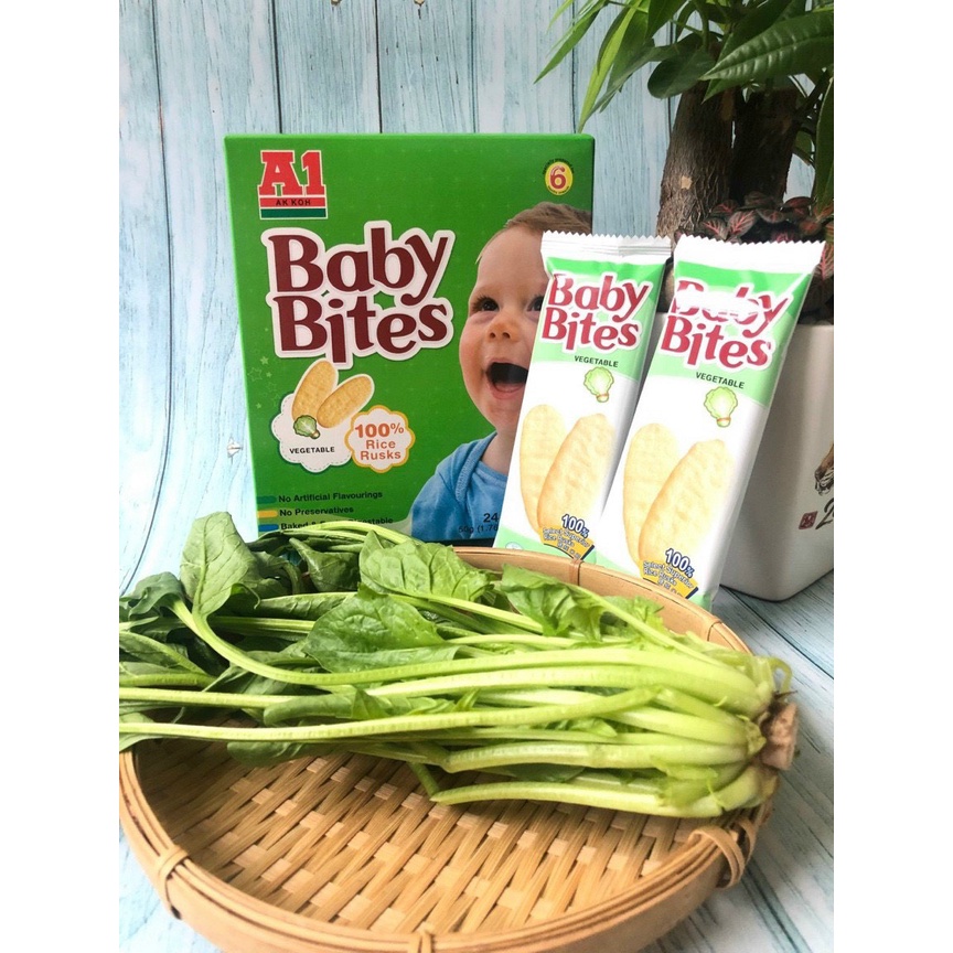 Bánh Gạo Ăn Dặm Vị Rau Củ Baby Bites A1  Bé từ 6 tháng