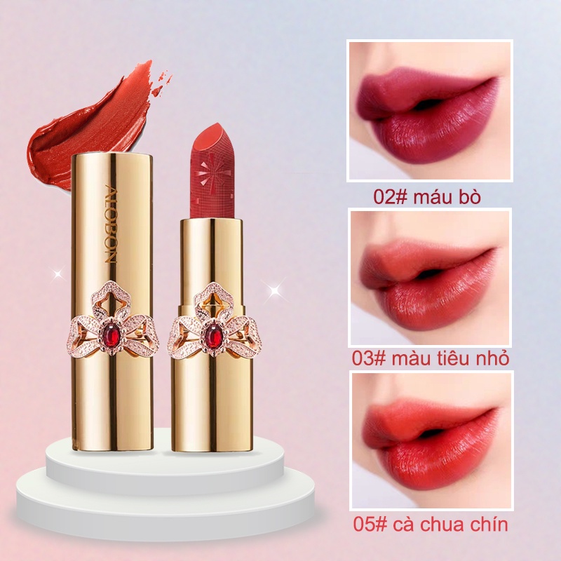 Son môi chống nước chống khô môi lâu trôi  bóng ẩm Son Thỏi Màu Lì Lipstick không dễ phai Son bóng 6 màu 3.8g DS507