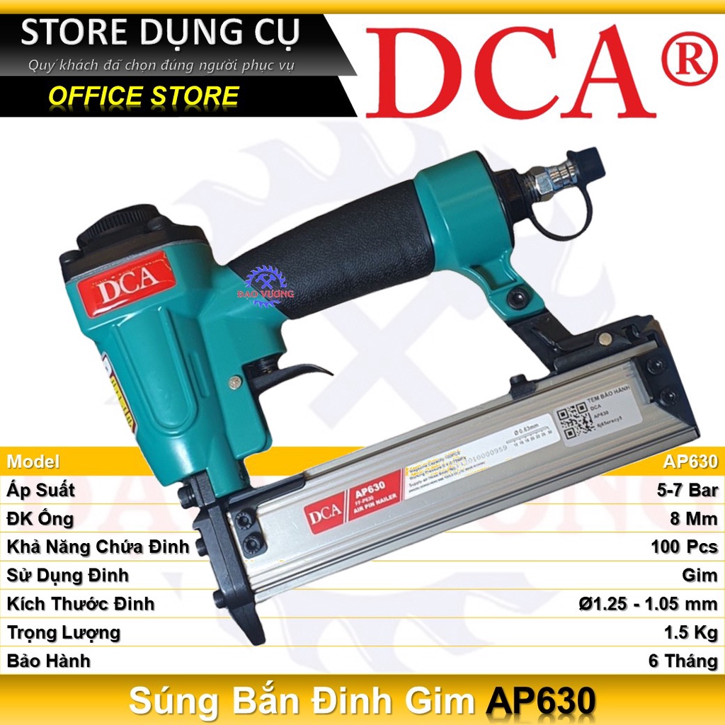 Máy bắn đinh gim thẳng dùng hơi DCA AP630 1.25x1.05mm
