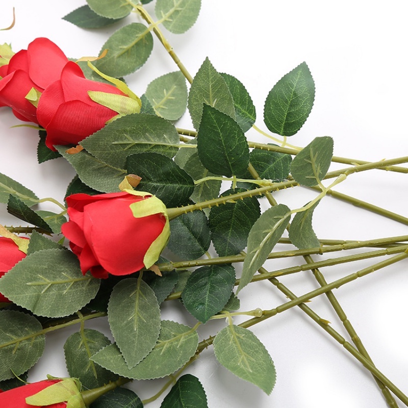 Bó Hoa Hồng Giả Bằng Lụa Dùng Trang Trí Tiệc Cưới / Chụp Ảnh