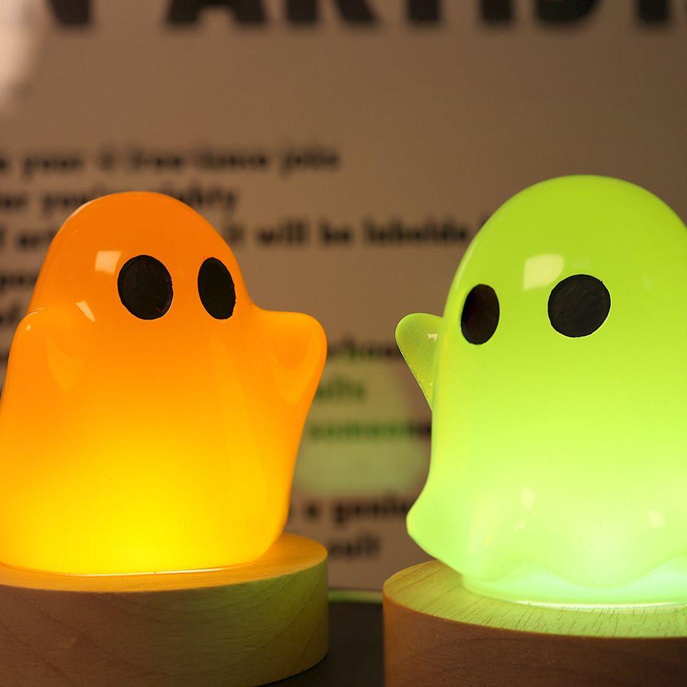 Bộ 2 Khuôn Đèn LED Bằng Nhựa Epoxy Hình Ma Trang Trí Halloween