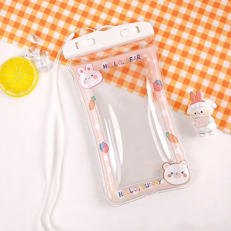 Túi đựng điện thoại chống thấm nước họa tiết hoạt hình dễ thương