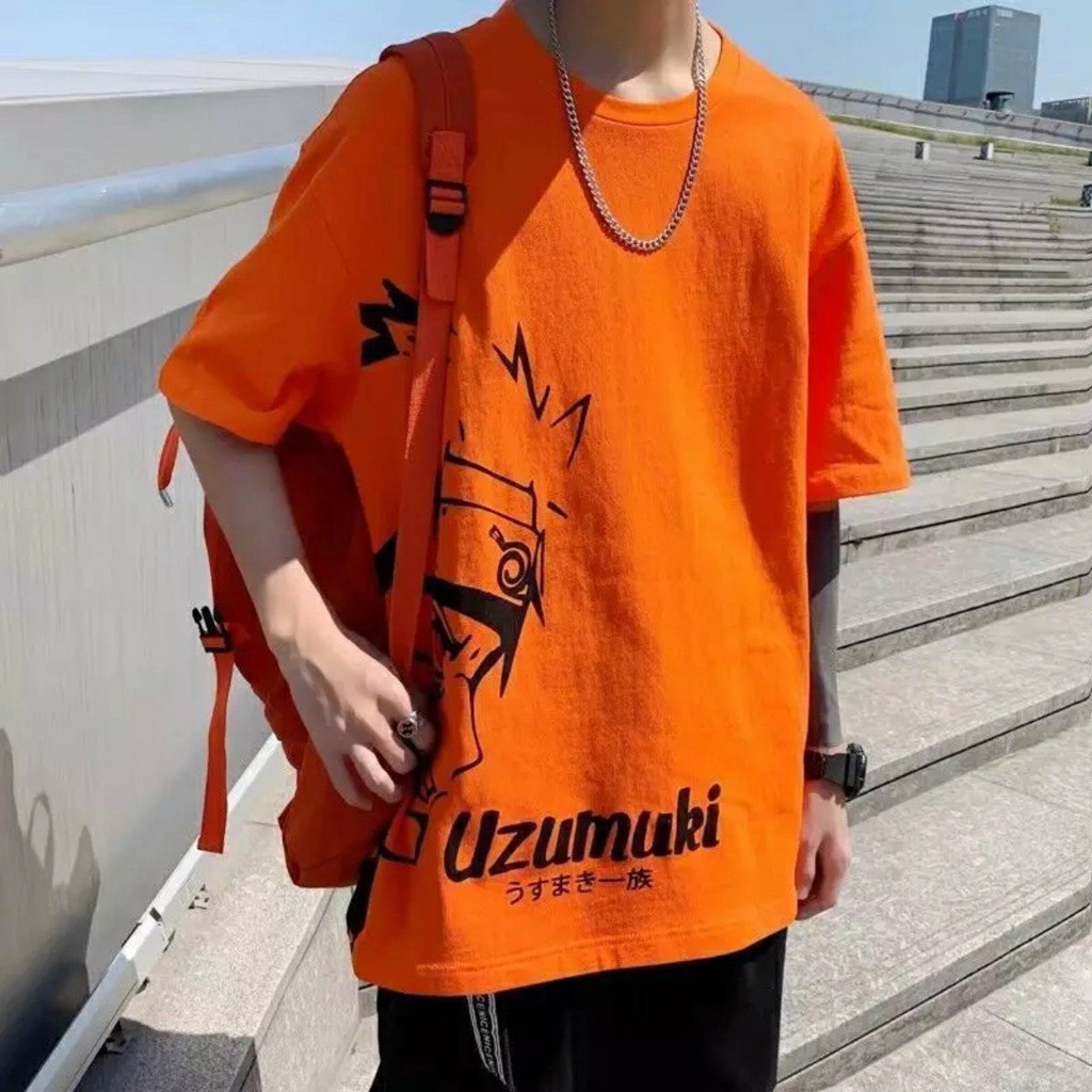 Áo thun Stee nam tay lỡ unisex form rộng overtee UZUMAKI NARUTO cotton xịn Trumunisex