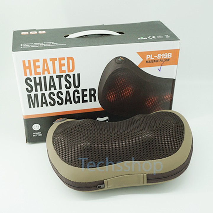 Gối Massage Hồng Ngoại Puli PL819B Có 6 Pi Lăn Hiệu Quả - BH 12 Tháng