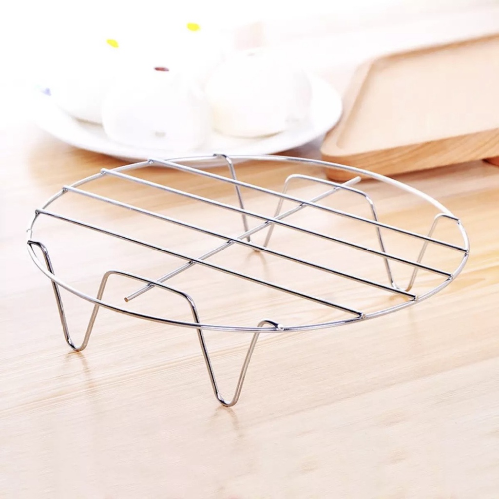 Vỉ hấp inox 4 chân cao cấp Vạn Lợi 23cm, rế hấp inox 4 chân đa năng- hàng Việt Nam chất lượng cao.