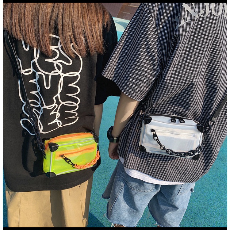 Túi đeo vai làm từ PVC chống thấm nước thời trang mùa hè năng động cho nam